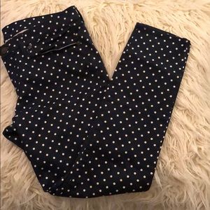 J.Crew Polkadot Toothpick Pants